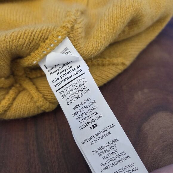 Patagonia Brodeo Beanie Hawk Gold Embroidered Sun Design Fitted OS - Picture 6 of 7